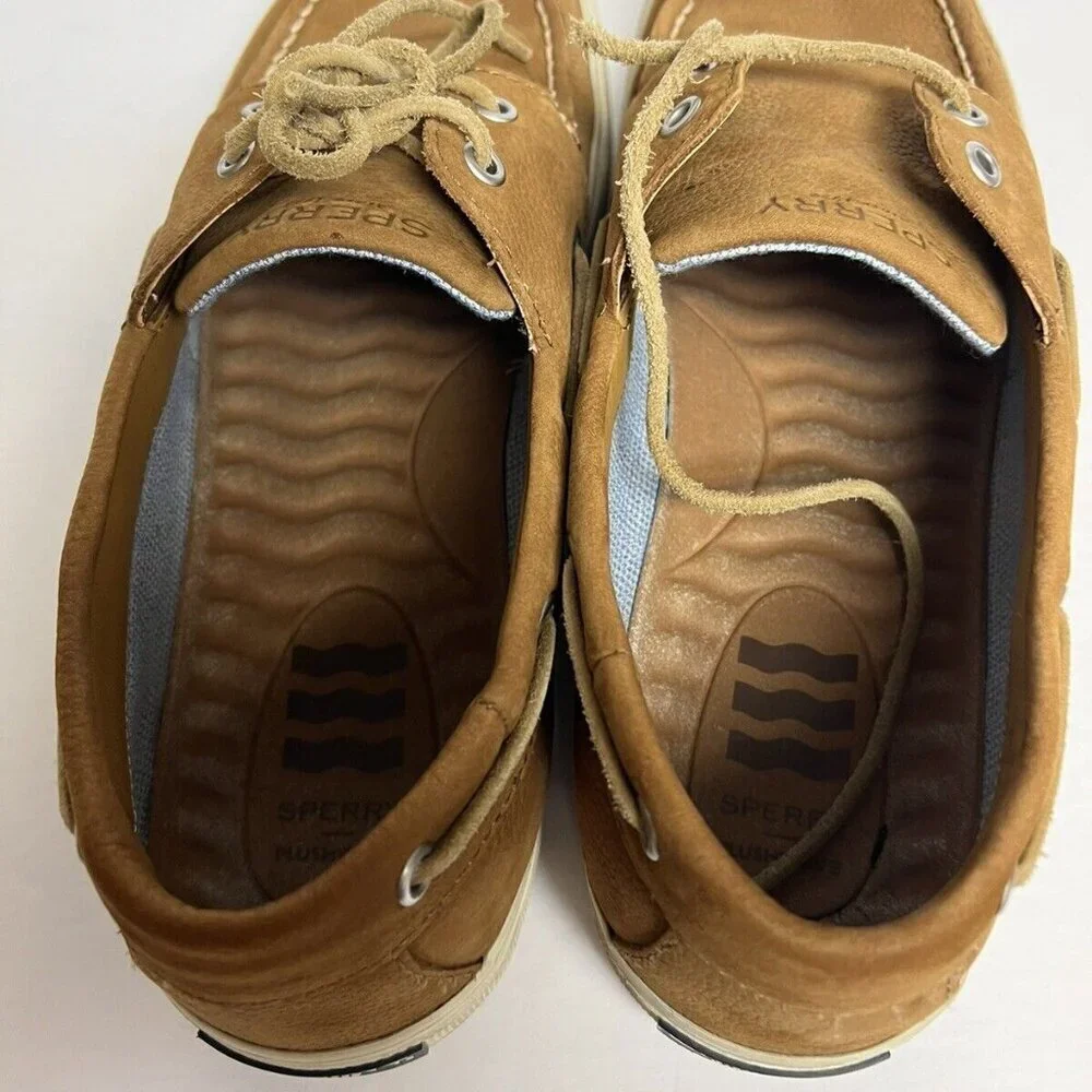 Sperry Men's Bahama Plushwave Boat Shoes Tan Size 10.5 M